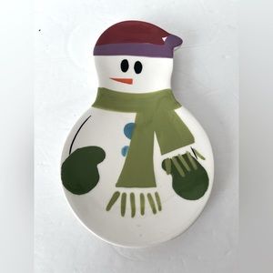Pier 1 snowman spoonrest/trinket dish